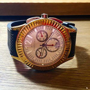 **RETIRED** PANDORA Imagine Grand C Watch w/ Gold Bezel & Black Silicon Strap